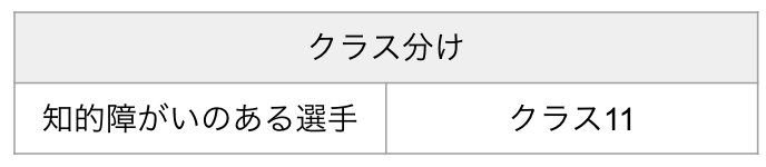 知的障がいのある選手のクラス分け