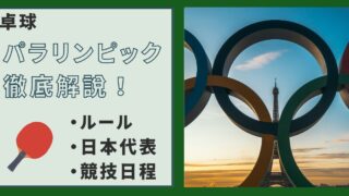 【パリ2024パラリンピック卓球】詳しいルール、日本代表、競技日程を徹底解説！